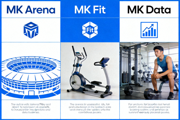 MK体育旗下MK Arena、MK Fit、MK Data三大子品牌矩阵图